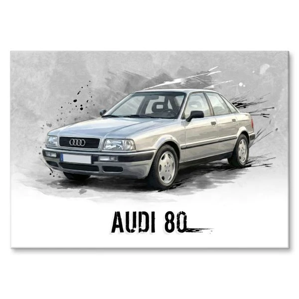 Plakat metalowy na sciane Audi 80 B4